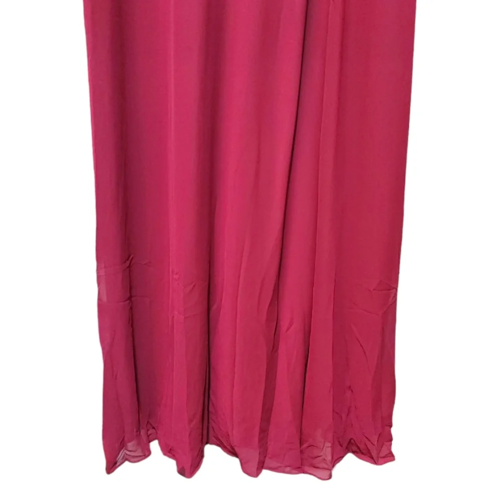 Birdy Grey Adelle Chiffon Cabernet Red Bridesmaid Dress Women's Plus Size 2X - Picture 10 of 13